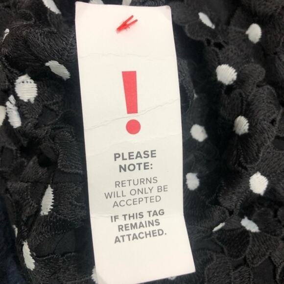 Bardot One Shoulder Puff Sleeve Lace Dress In Black and Ivory 8 NWT - Picture 6 of 10